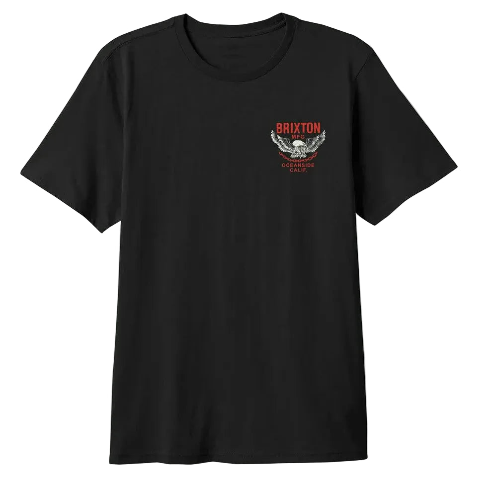 Brixton Waller short-sleeve t-shirt in black worn wash, additional product image