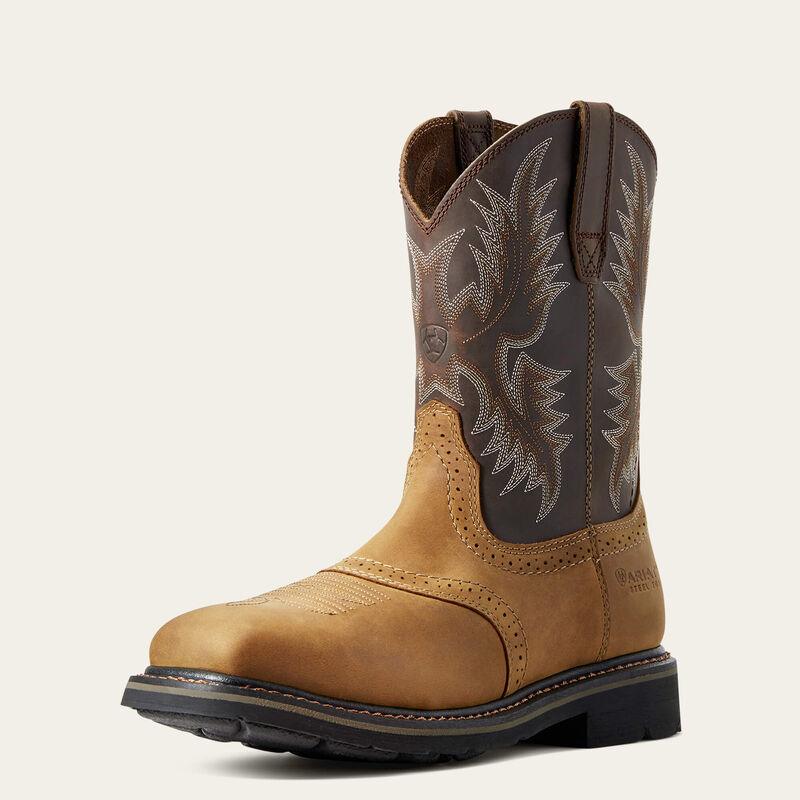 Flat toe outlet work boots