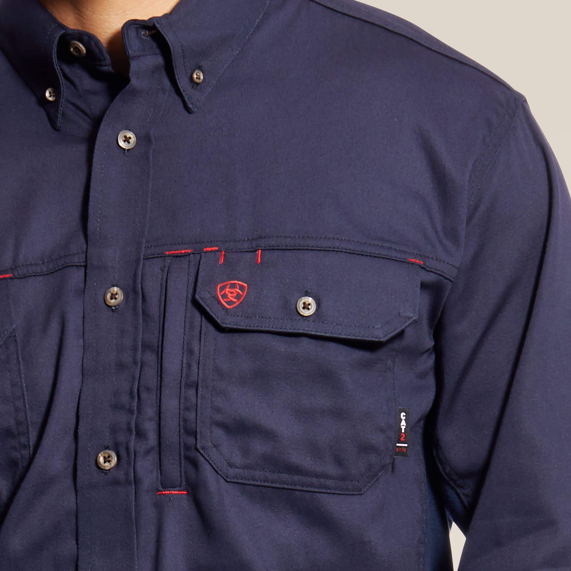 FR Solid Vent Work Shirt - Navy