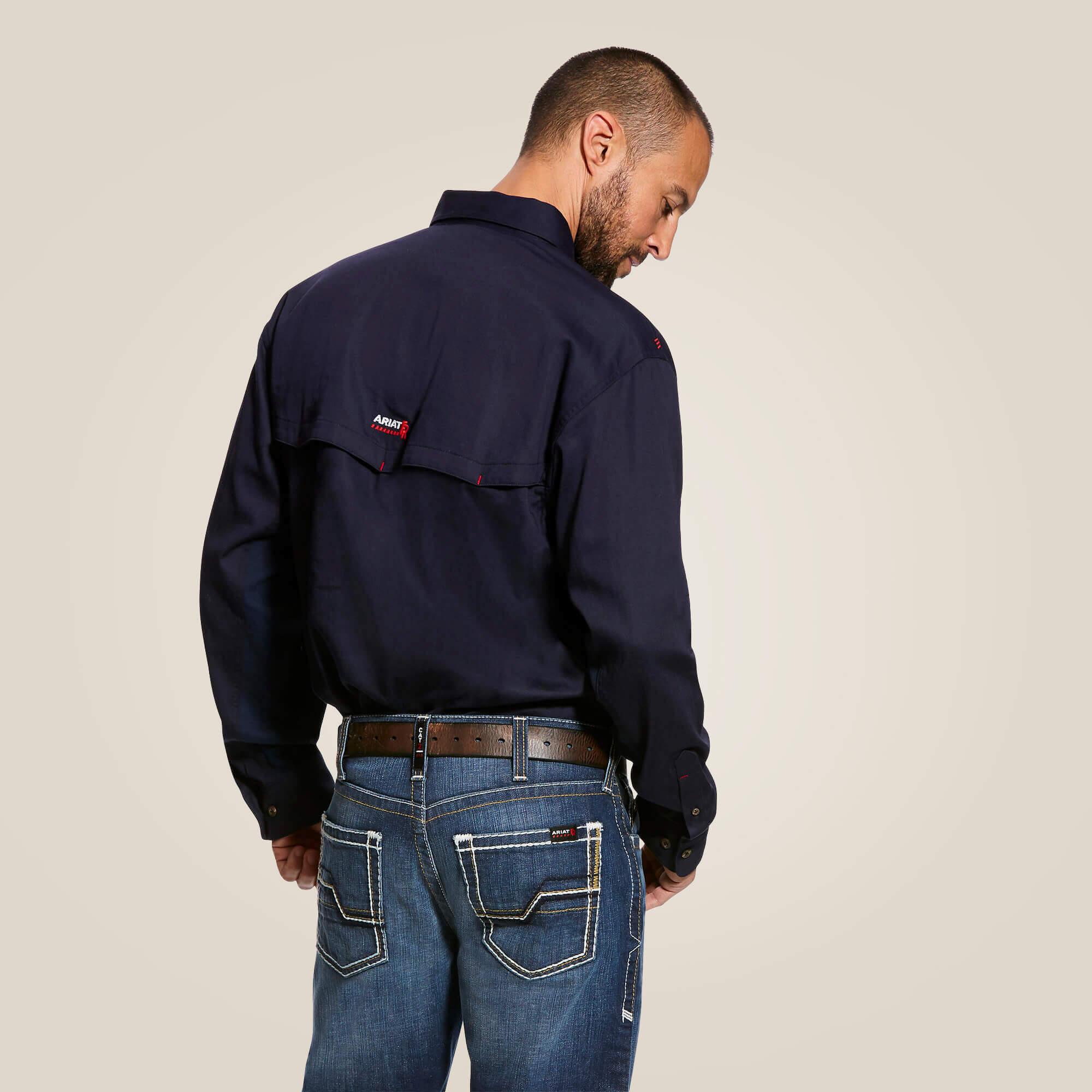 FR Solid Vent Work Shirt - Navy
