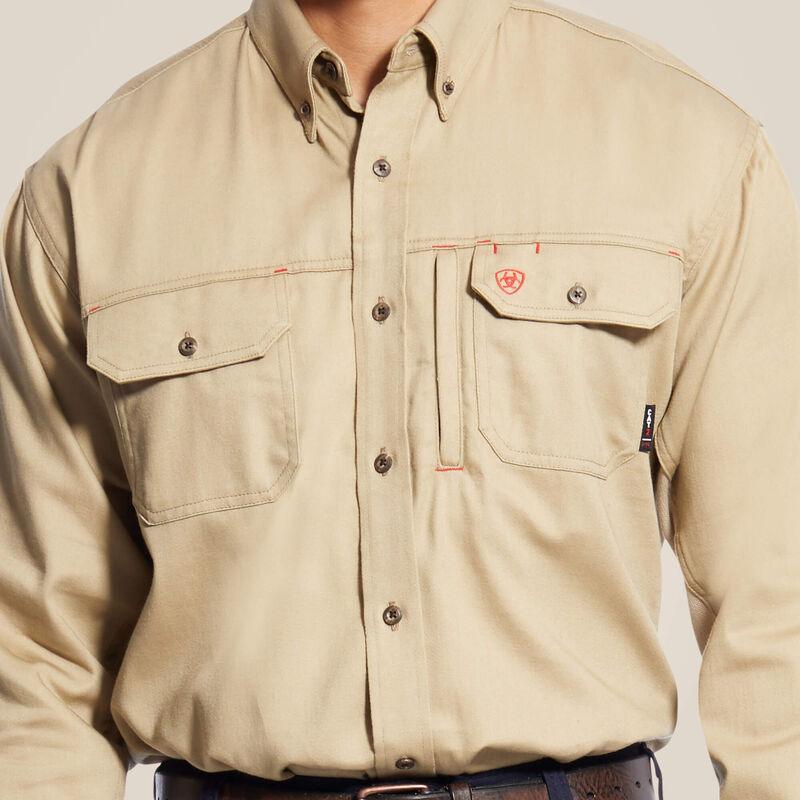 FR Solid Vent Work Shirt - Khaki