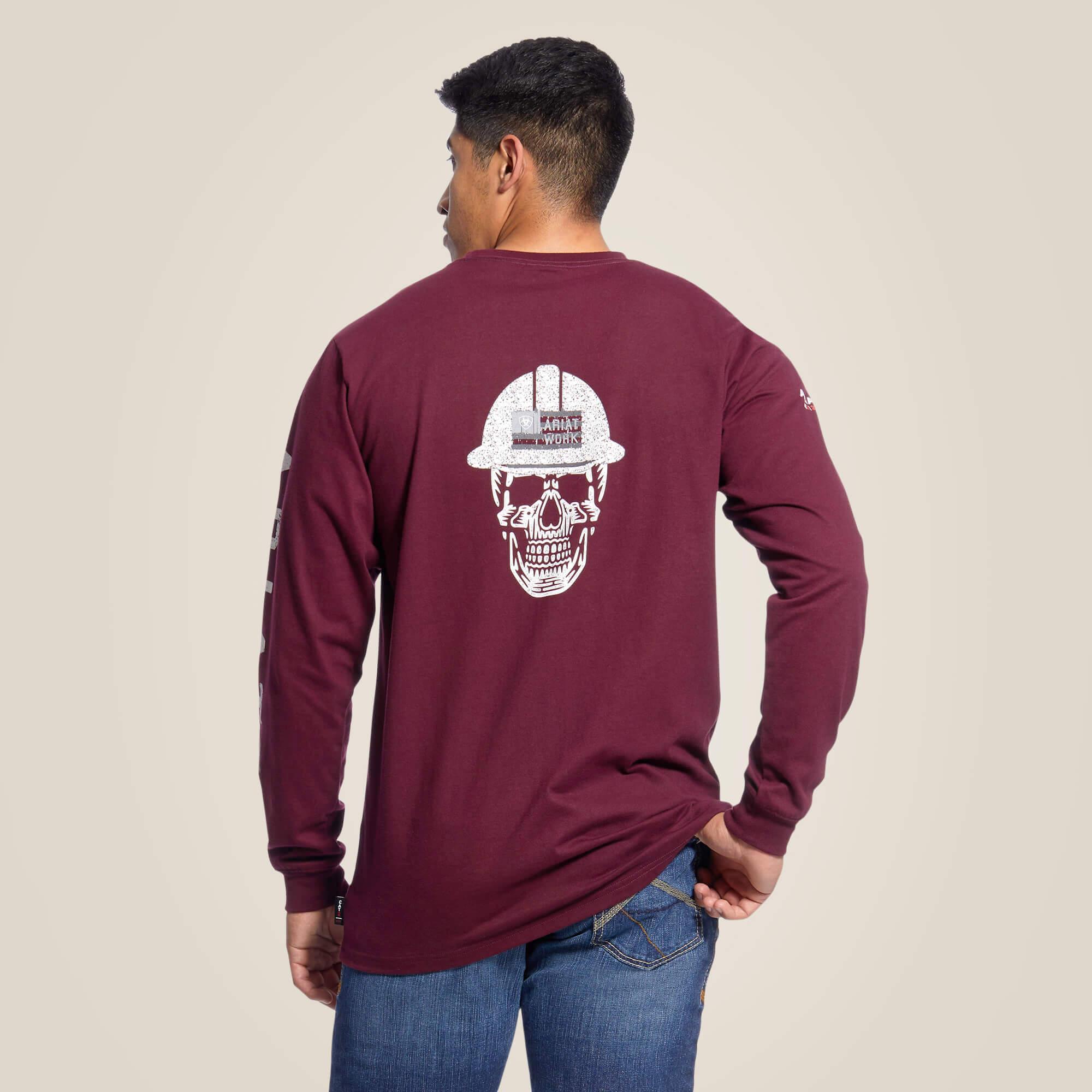 FR Roughneck Skull Logo T-Shirt - Malbec