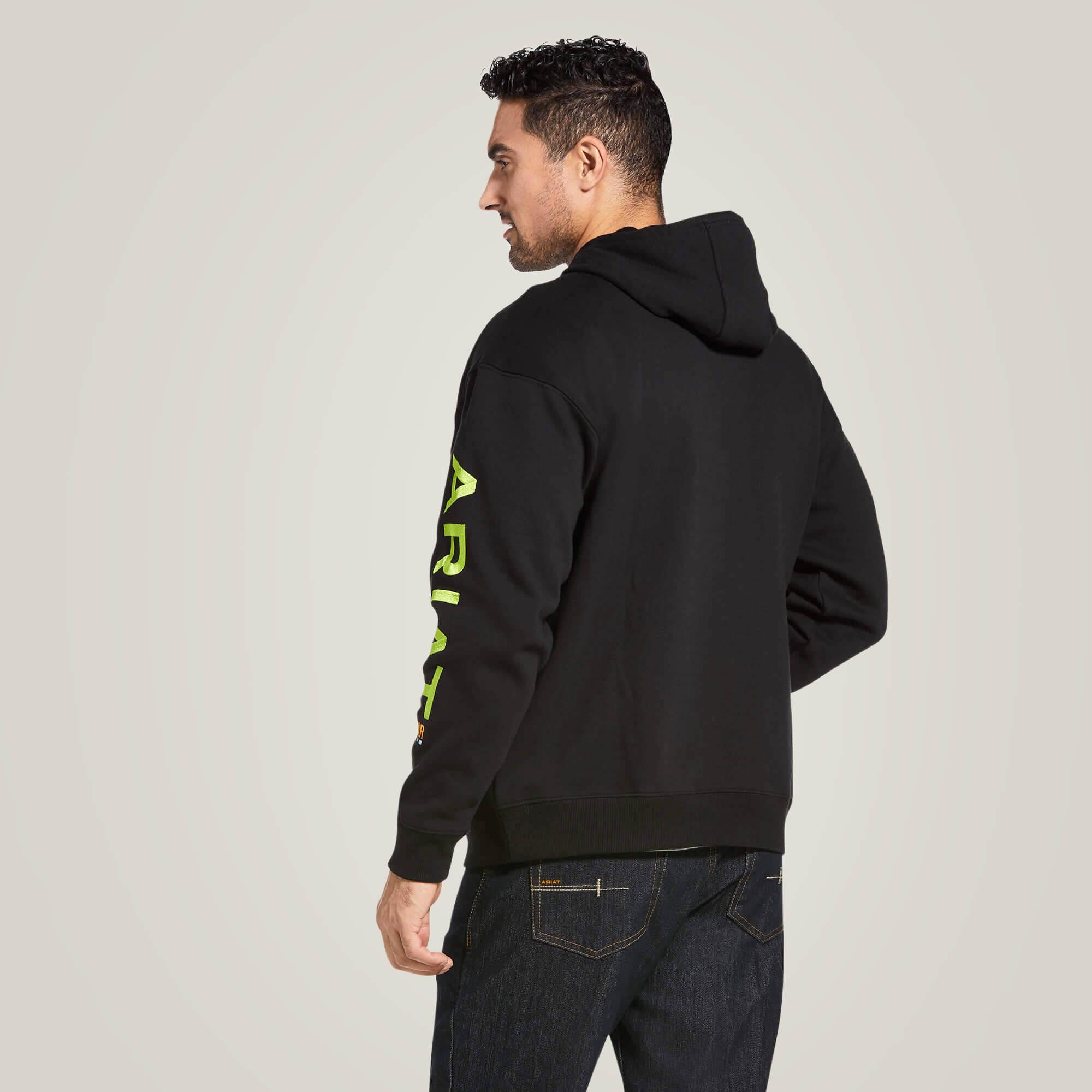 Rebar Graphic Hoodie - Black / Lime - Purpose-Built / Home of the Trades