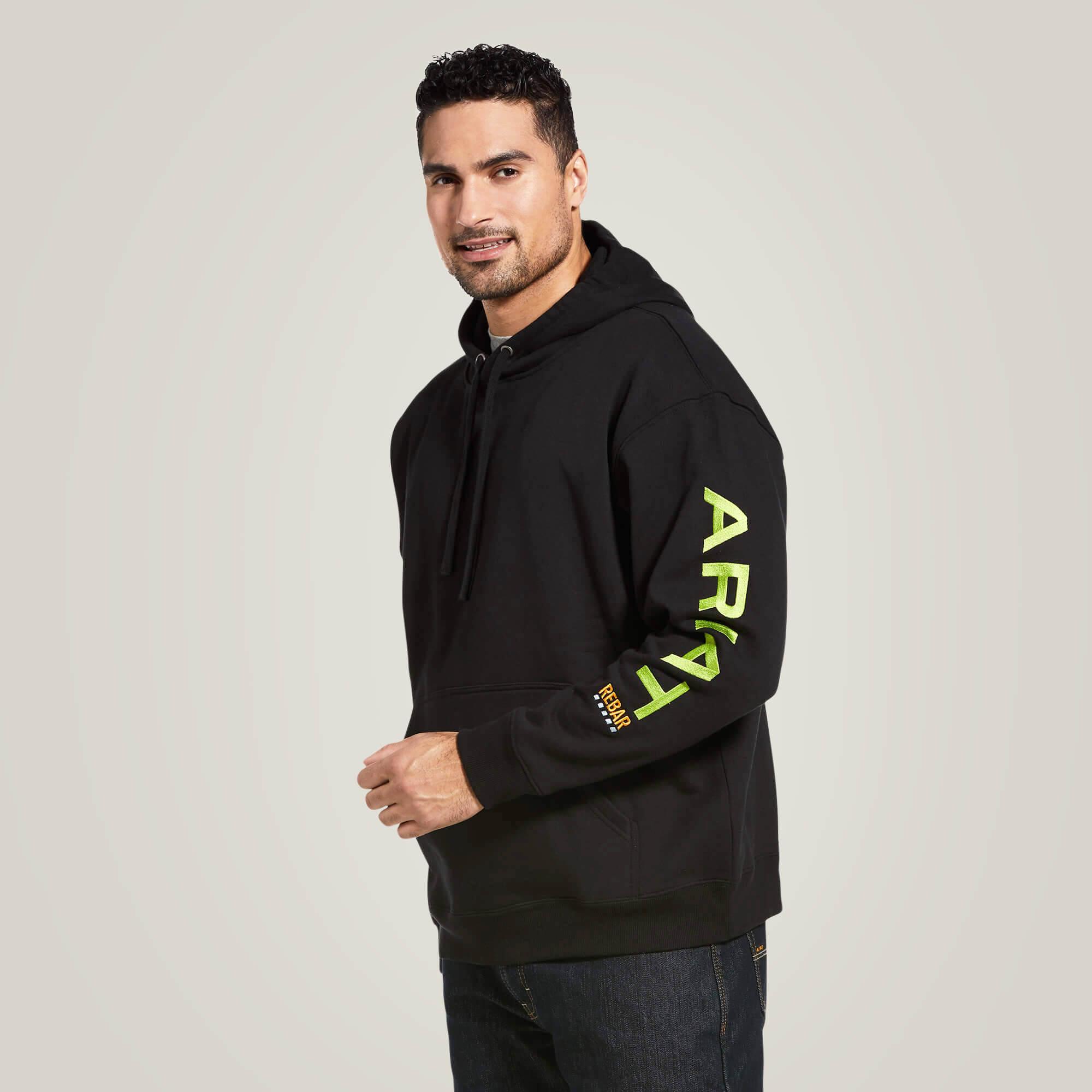 Rebar Graphic Hoodie - Black / Lime - Purpose-Built / Home of the Trades