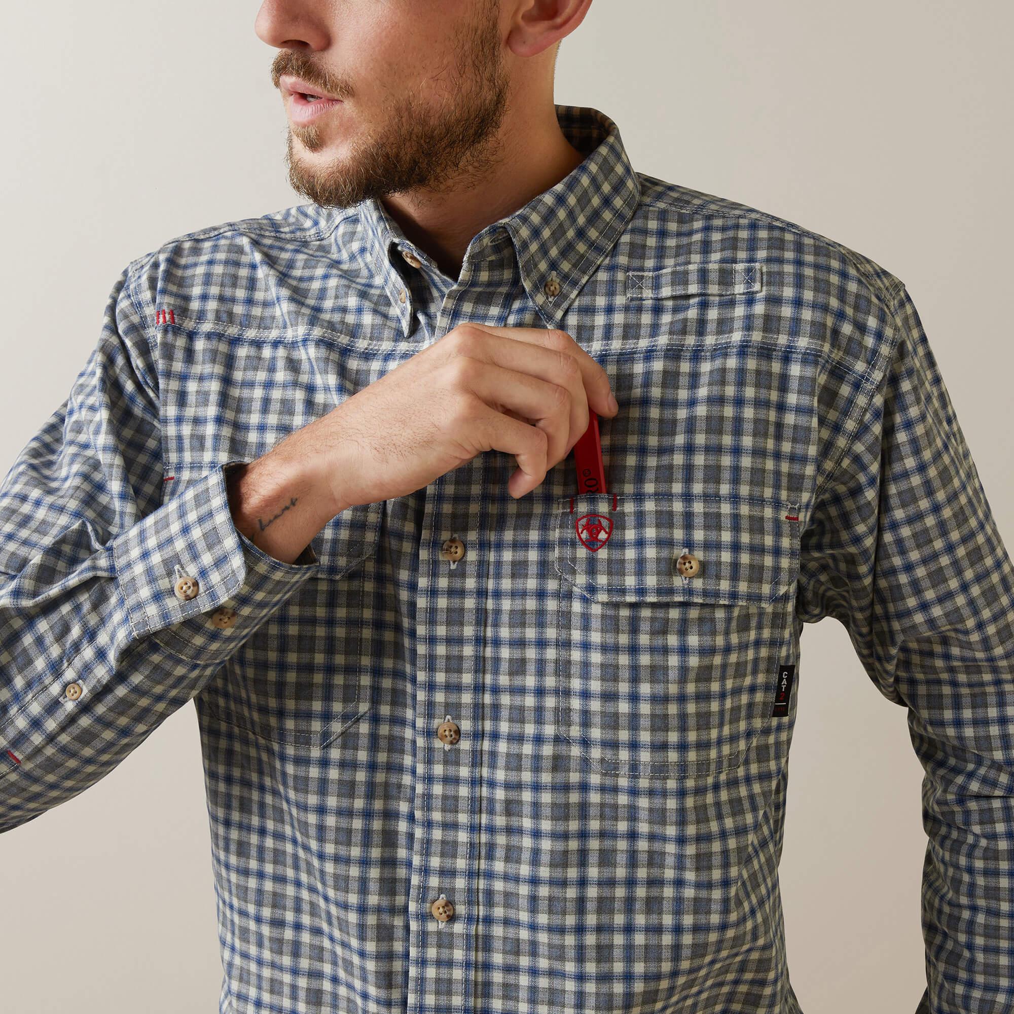 FR Plaid Featherlight Work Shirt - Clear Sky Plaid