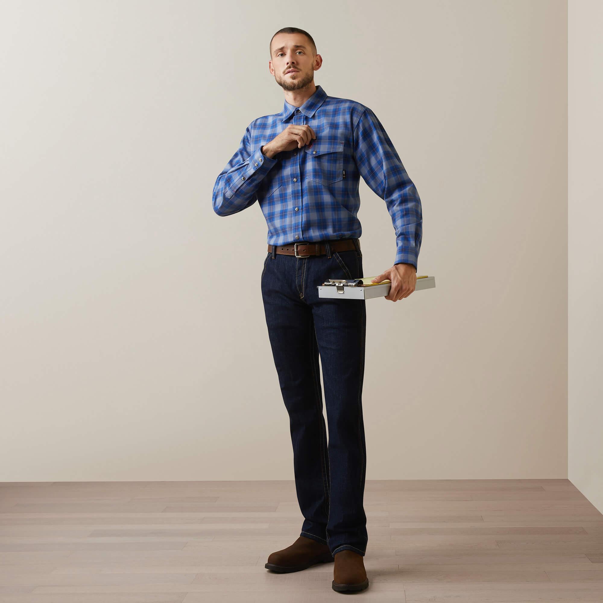 FR Oz Snap Work Shirt - Stone Washed