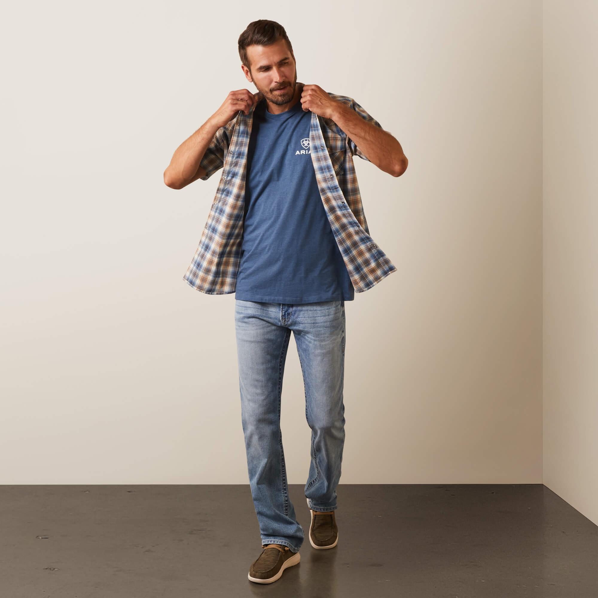 Hallwood Retro Fit Shirt - Blue Heaven