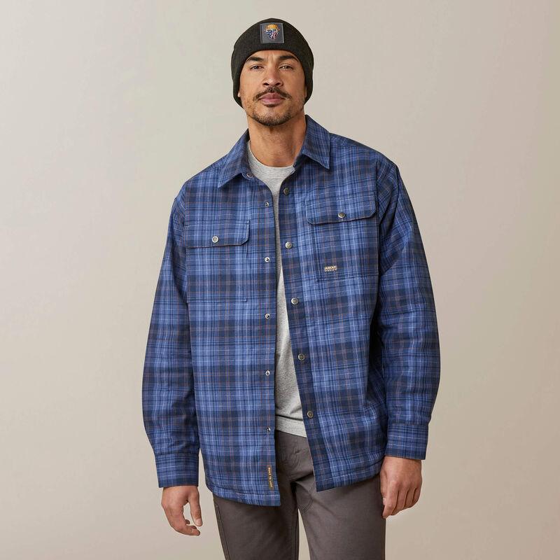 Insulated plaid 2024 shirt jacket