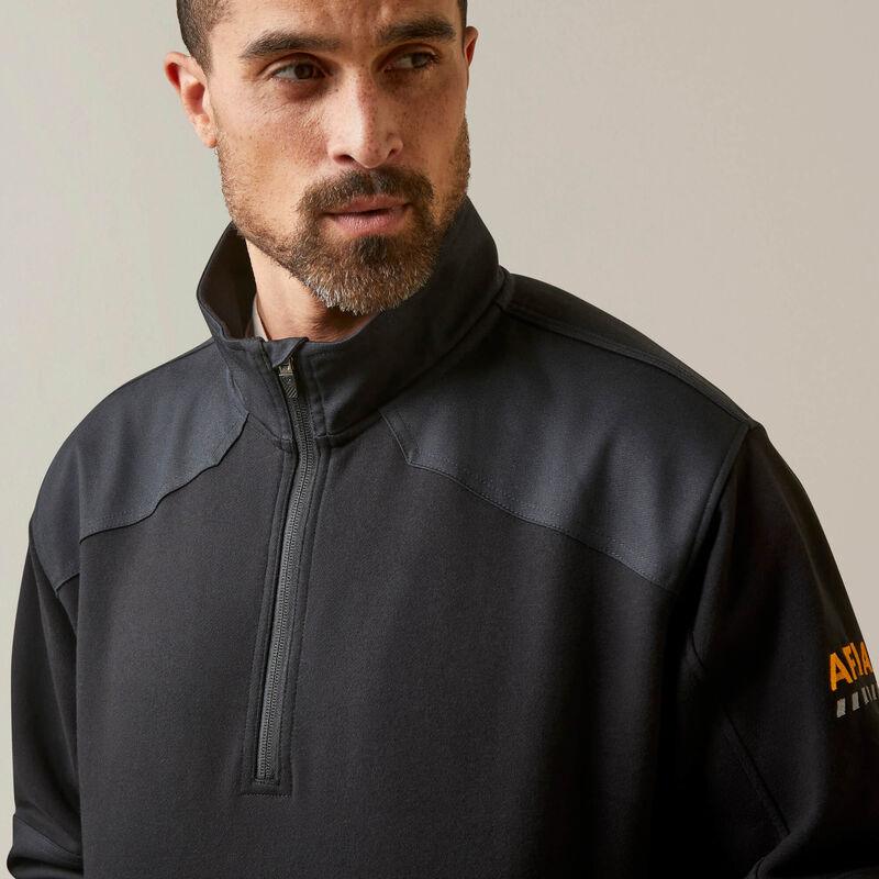 Rebar workman duracanvas 1/4 zip sweatshirt - Black - Purpose-Built / Home of the Trades