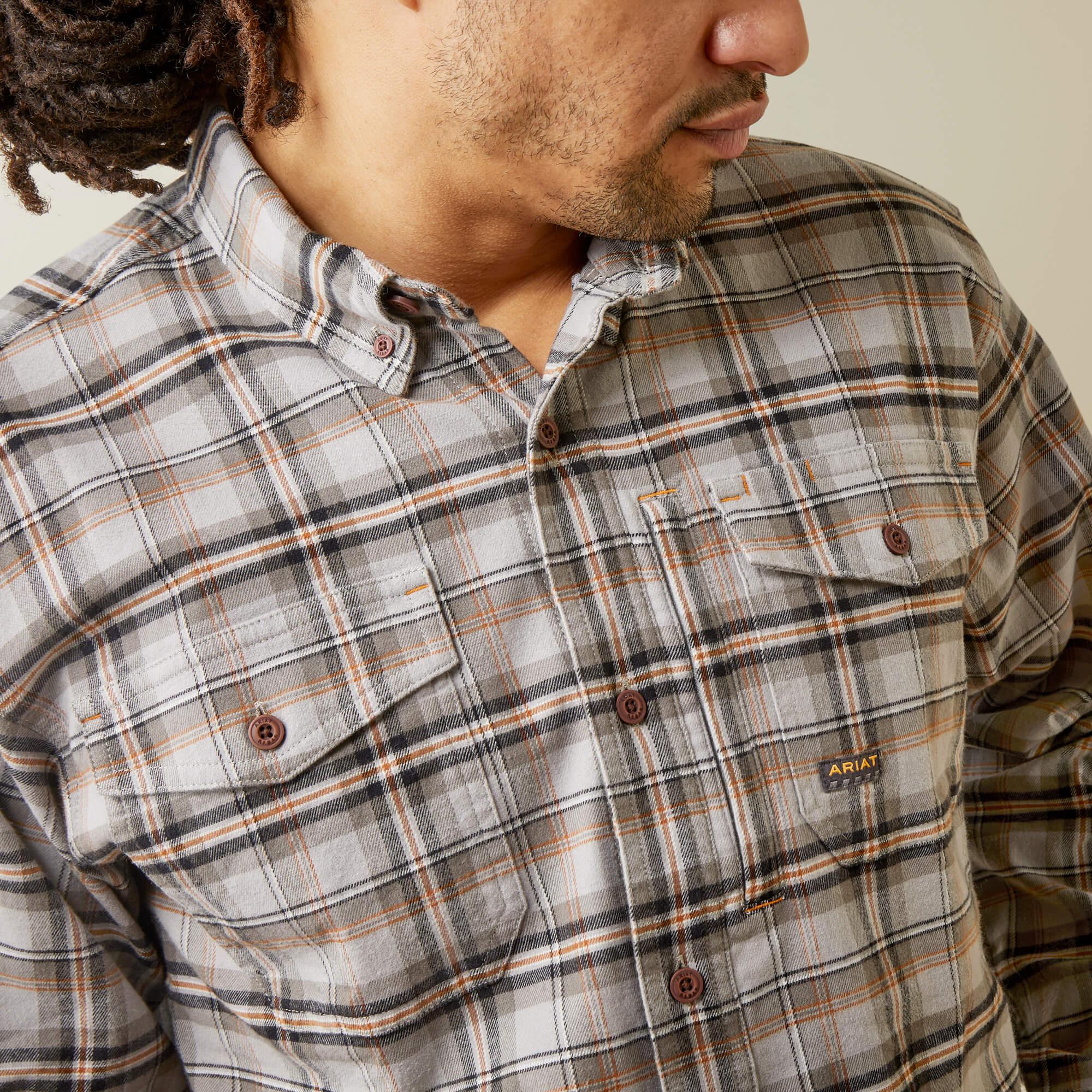 Rebar Flannel DuraStretch Work Shirt - Alloy Plaid