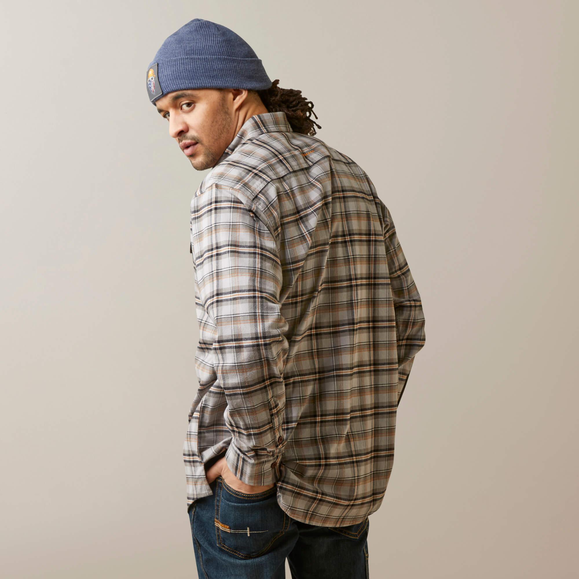 Rebar Flannel DuraStretch Work Shirt - Alloy Plaid