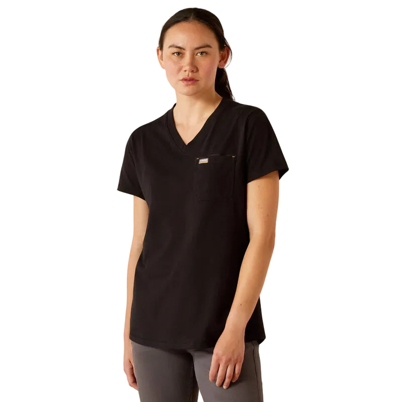 Women's Workman Rose T-Shirt, S/S, Black