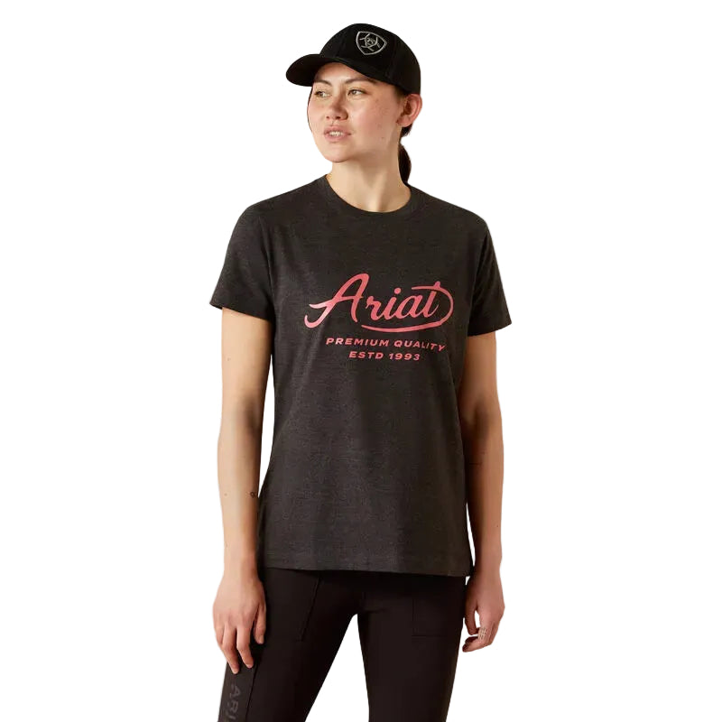 Women's Cotton Strong Worldwide T-Shirt, S/S, Charcoal Heather
