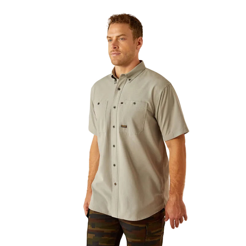 Rebar Made Tough 360 AirFlow Work Shirt, S/S Wild Dove