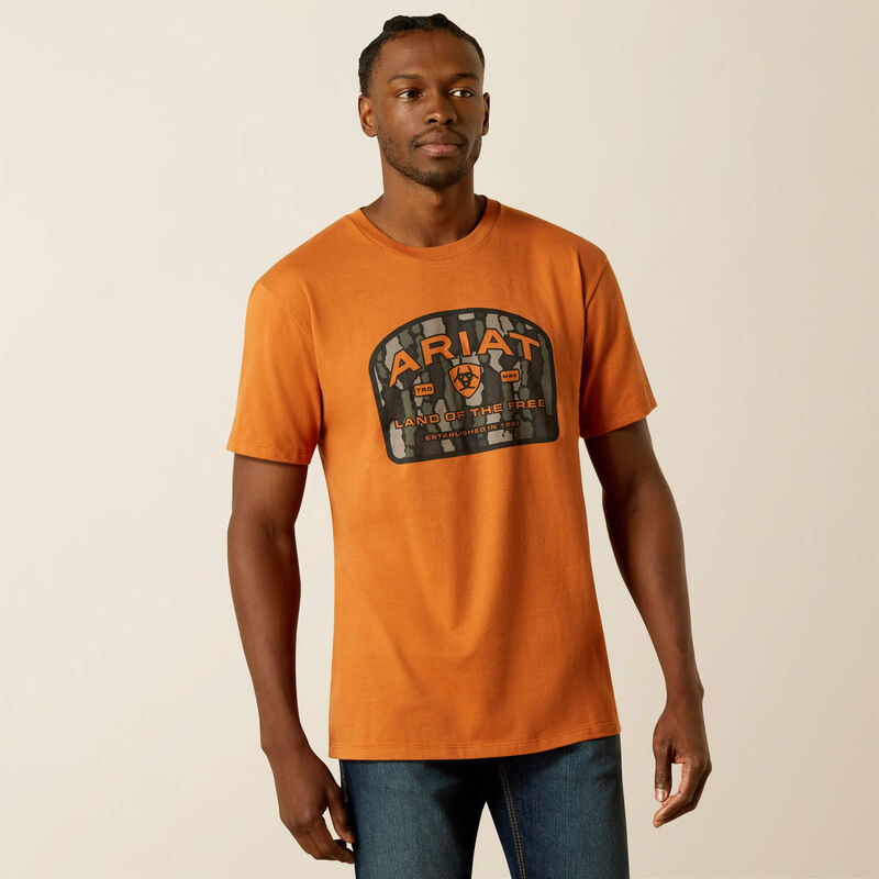 Ariat Underlands Camo Badge Tee- Adobe