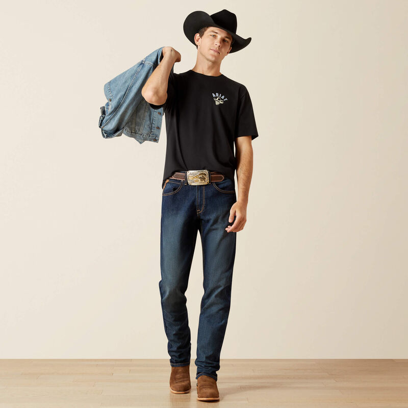 Ariat Stitched Skull Tee- Black