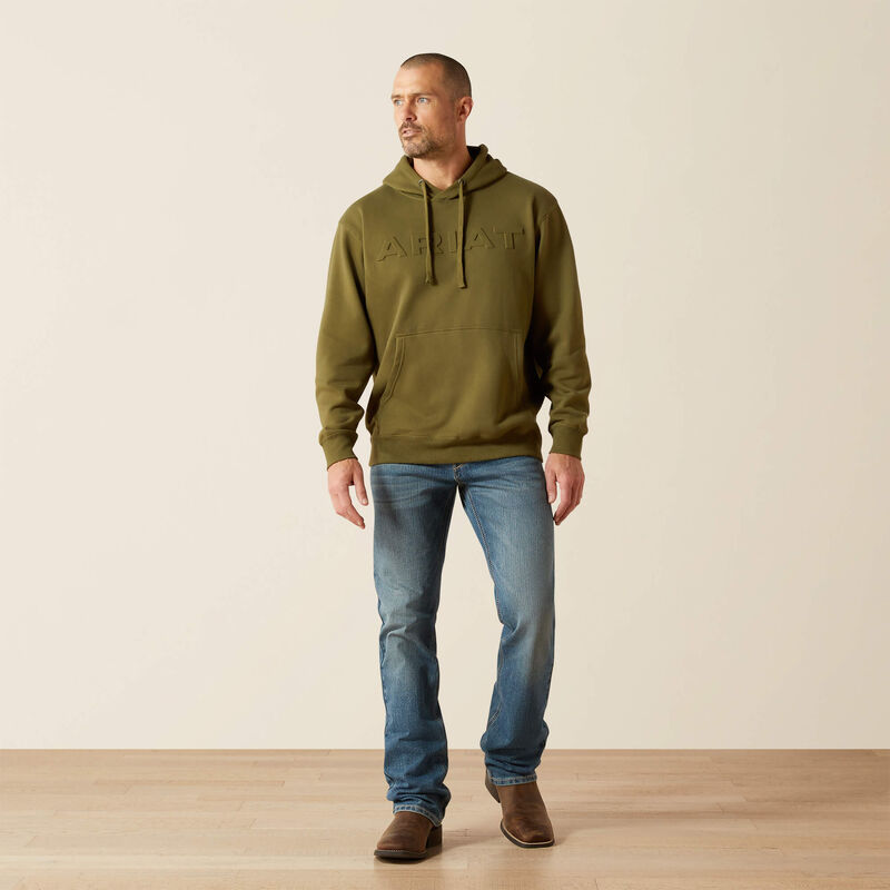 Ariat Embossed Logo Hoodie- Winter Moss