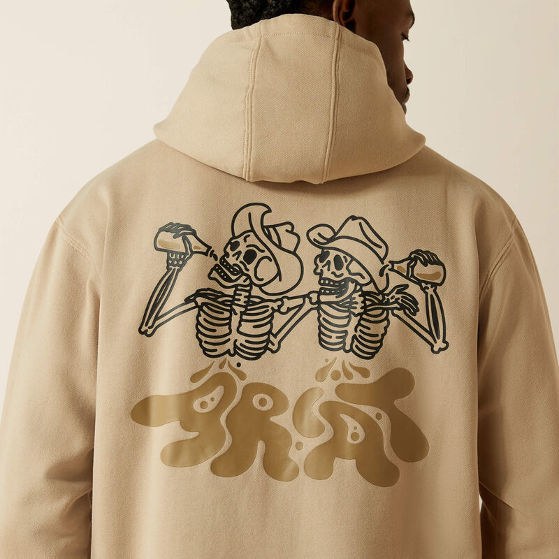 Ariat Drinking Buddies Hoodie- Beige