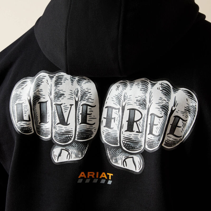 Rebar Workman Bare Knuckle Hoodie- Black