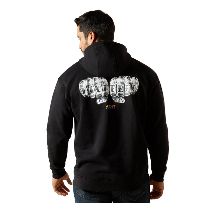 Rebar Workman Bare Knuckle Hoodie, Black