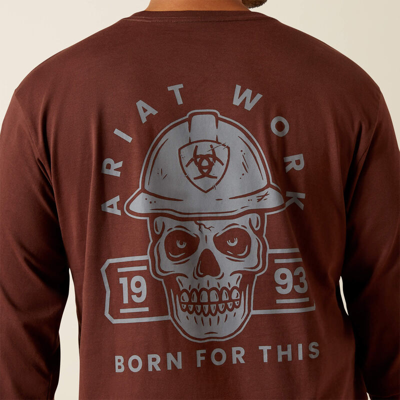 Cotton Strong Hardhead T-Shirt LS- Bitter Chocolate