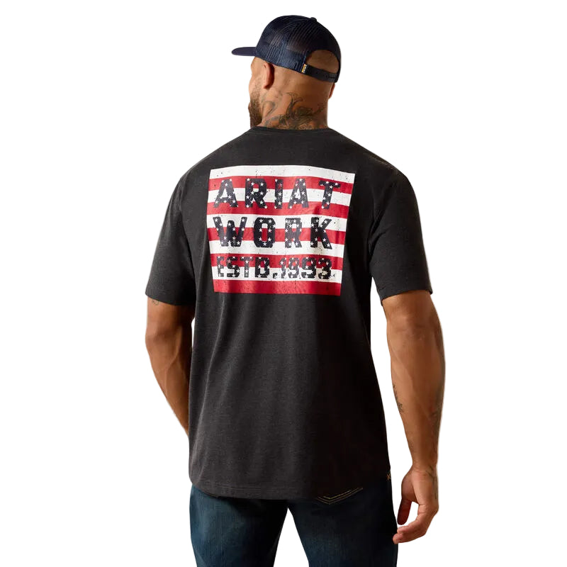 Rebar Workman USA Brickyard T-Shirt- Charcoal Heather