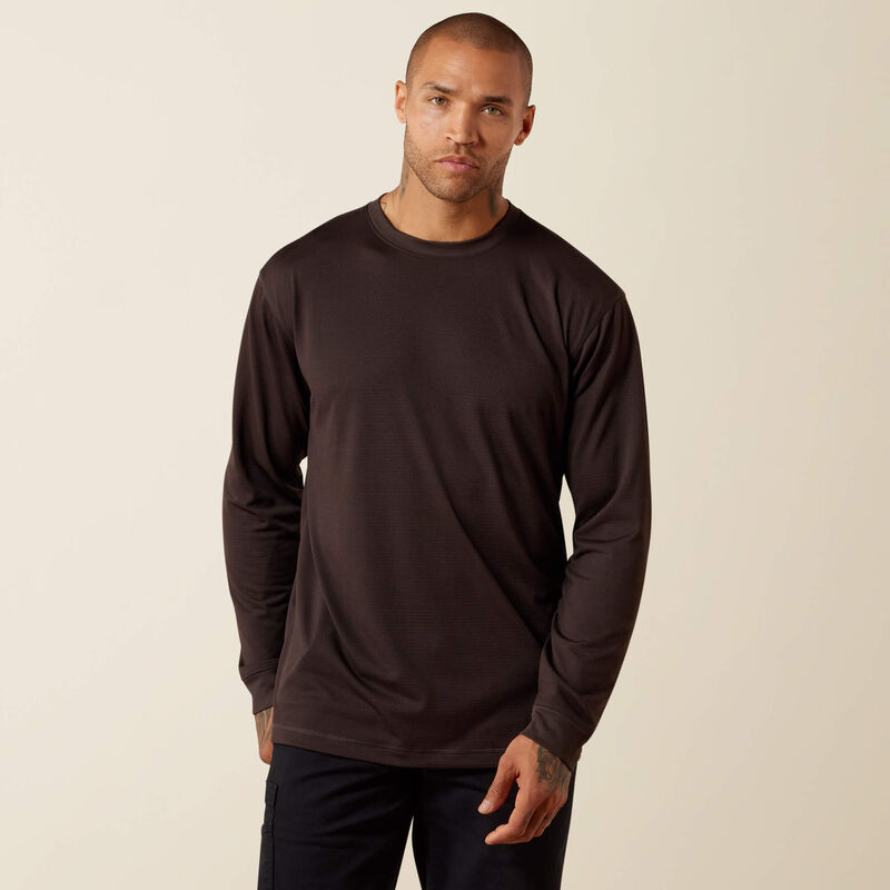 Rebar Heat Fighter Logo Long Sleeve T-Shirt- Licorice