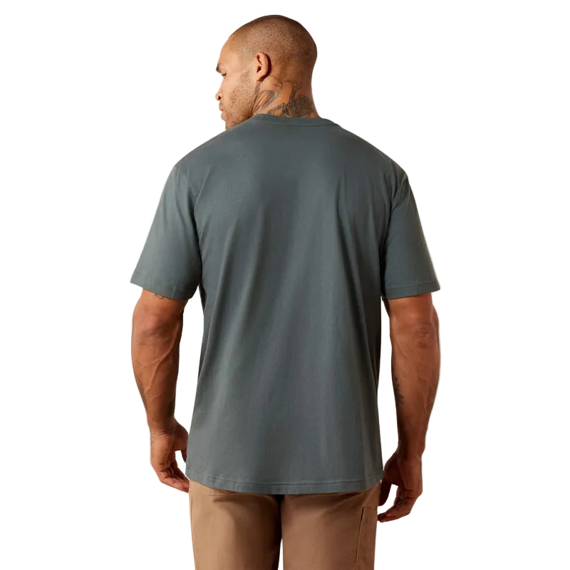 Rebar Cotton Strong Standard Pocket T-Shirt- Steel Green