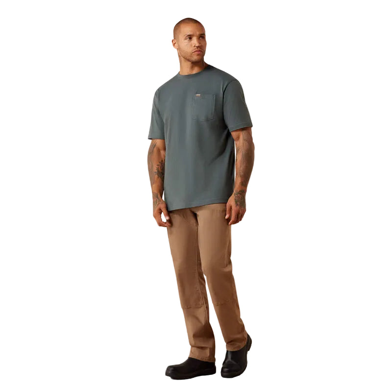 Rebar Cotton Strong Standard Pocket T-Shirt- Steel Green