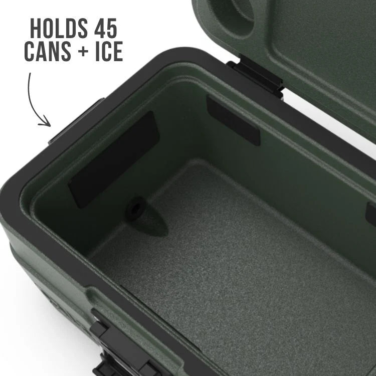 Purpose-Built x Rugged Road 45qt - Forest Green Floating Cooler