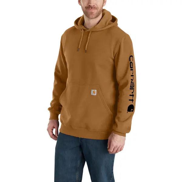 K288 Loose Fit Midweight Logo Sleeve Graphic Hoodie - Carhartt Brown - Purpose-Built / Home of the Trades