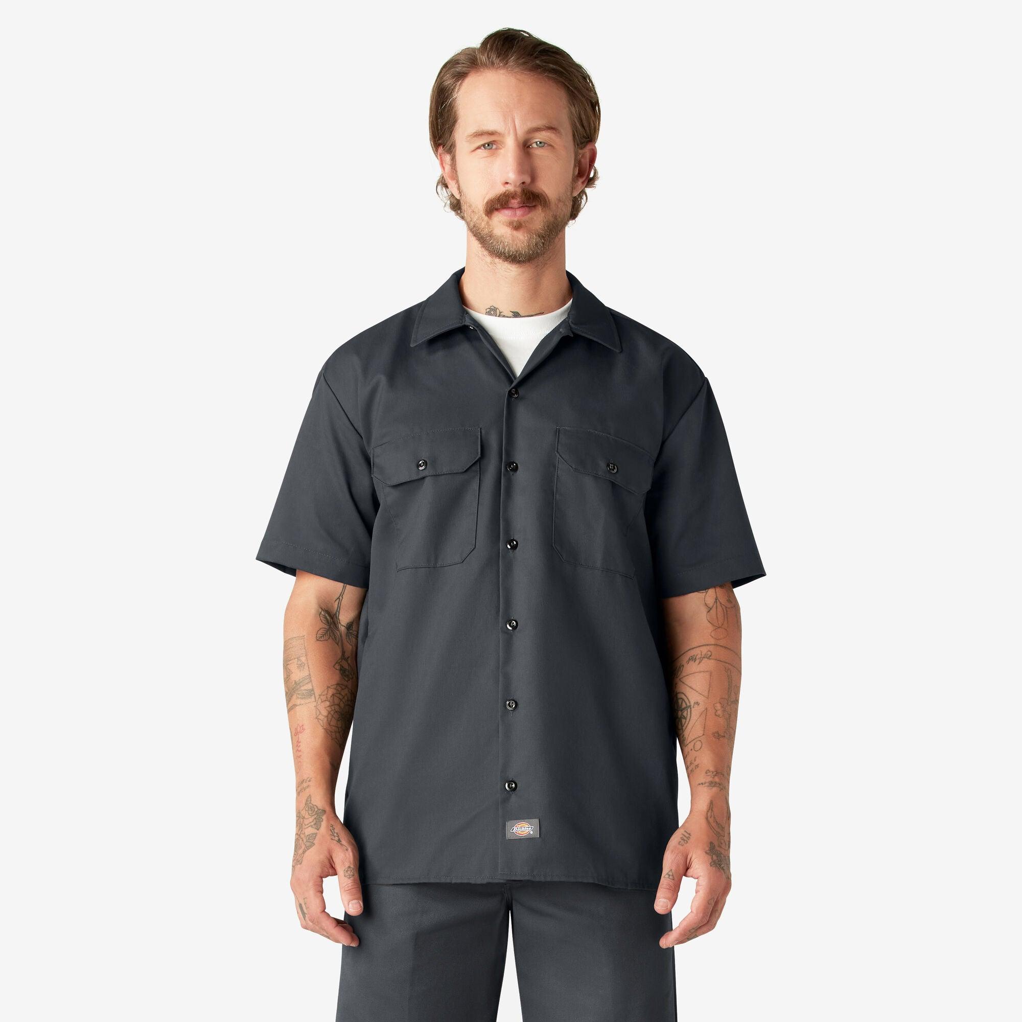 Short Sleeve Work Shirt, Charcoal Gray Short Sleeve Work Shirt, Charcoal Gray