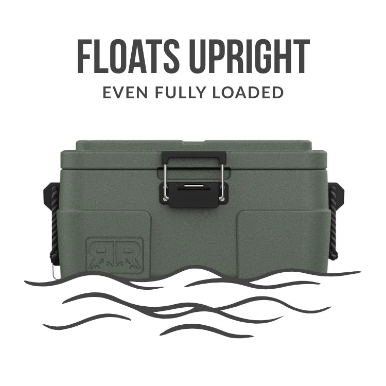 Purpose-Built x Rugged Road 45qt - Forest Green Floating Cooler