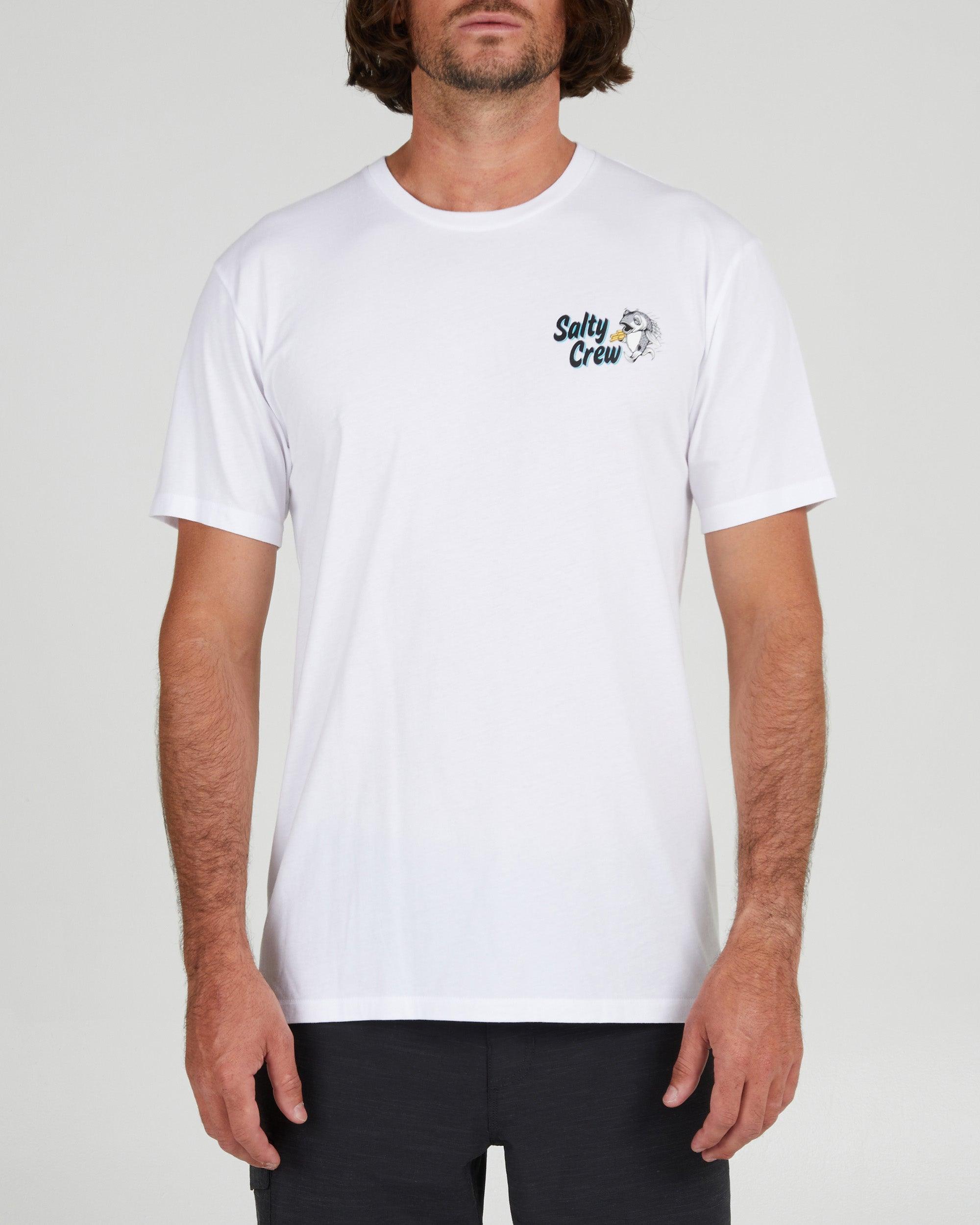 Fish & Chips S/S Premium Tee - White - Purpose-Built / Home of the Trades