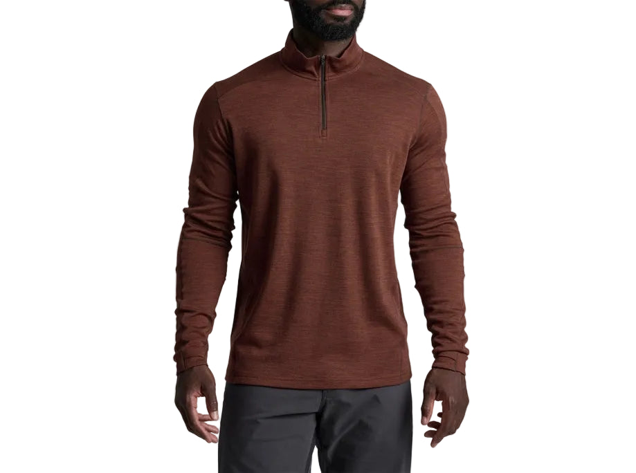 INVIGORATR 1/4 ZIP- RUSTIC BRICK