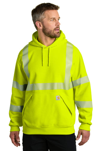 ANSI 107 Class 3 Hooded Sweatshirt - Bright Lime