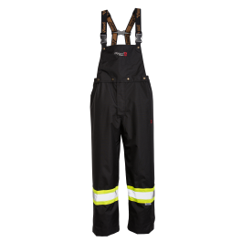 3907FRP Journeyman 300D Triloabl Rip-Stop FR Bib Pants - Black