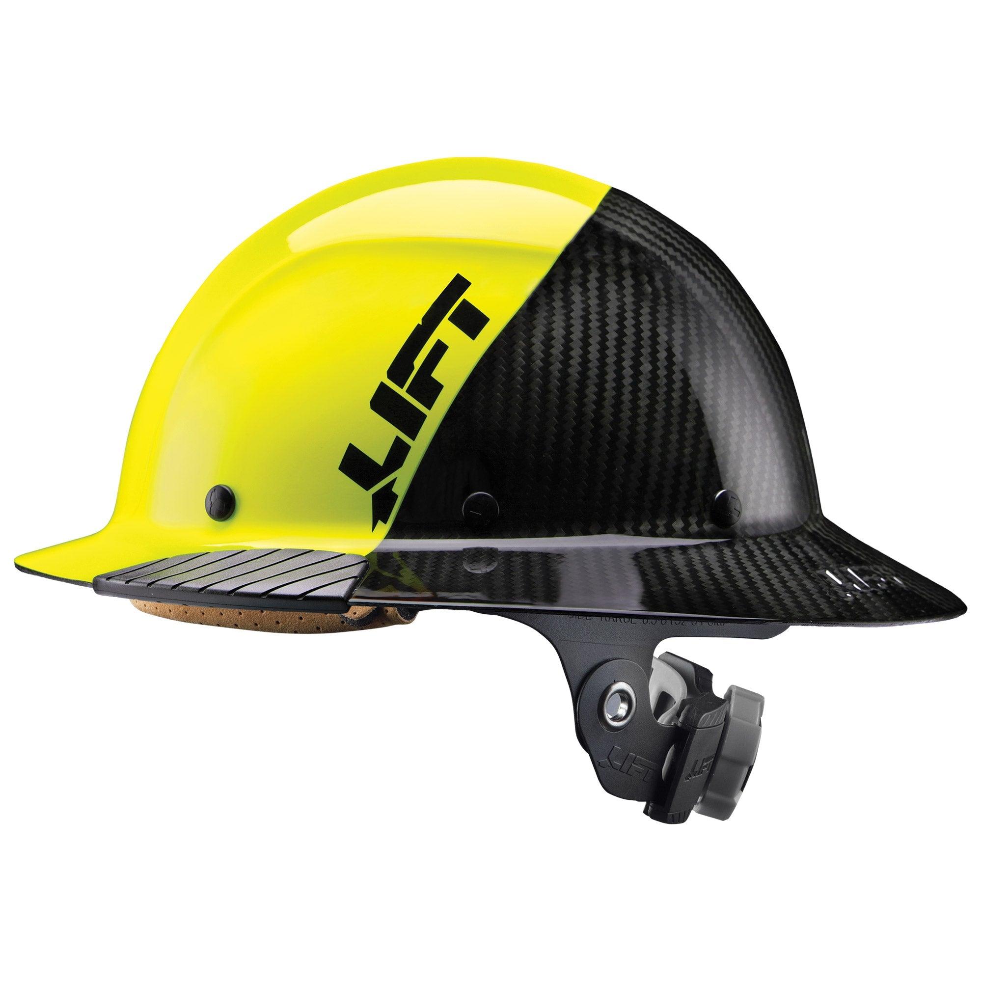 DAX FIFTY50 Carbon Fiber Hardhat - Yellow / Black - Purpose-Built / Home of the Trades