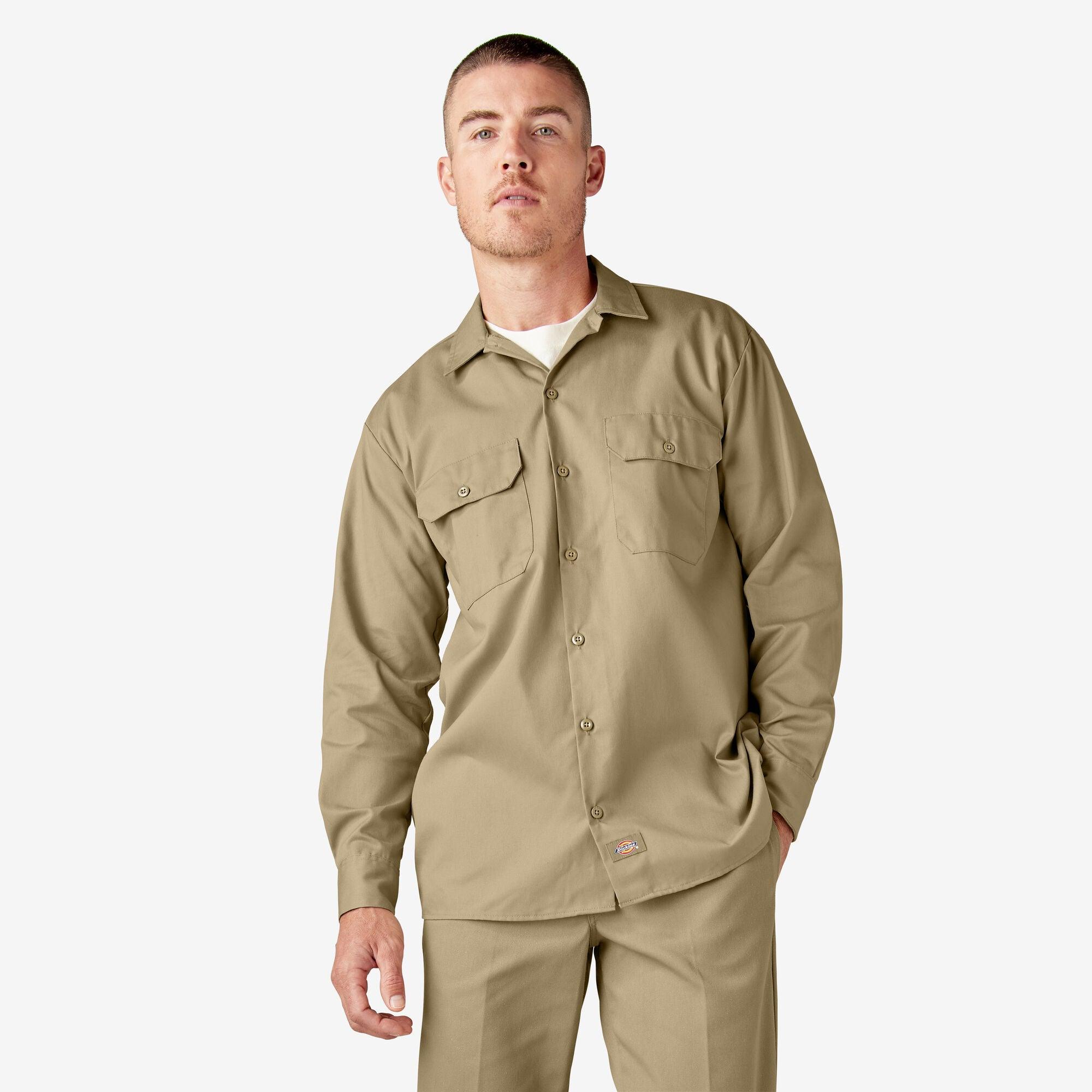 Dickies 574 Unisex Long-Sleeve Work Shirt - Khaki Dickies 574 Unisex Long-Sleeve Work Shirt - Khaki