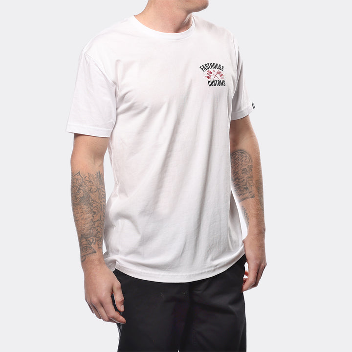 68 Trick SS Tee - White/Red - -