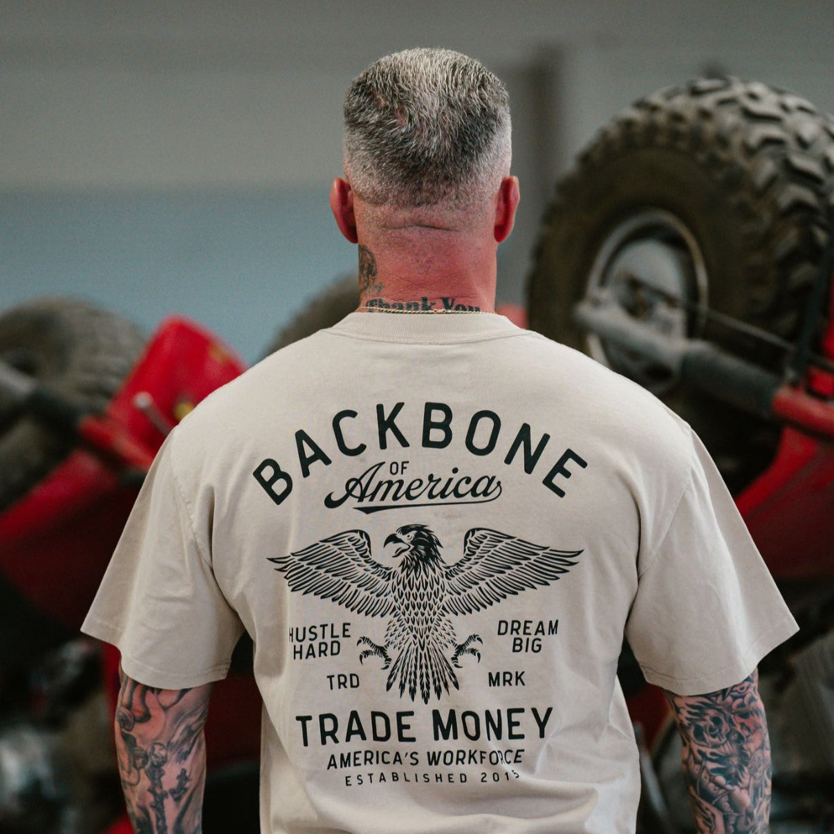 America's Workforce Heavy Tee, Faded Khaki