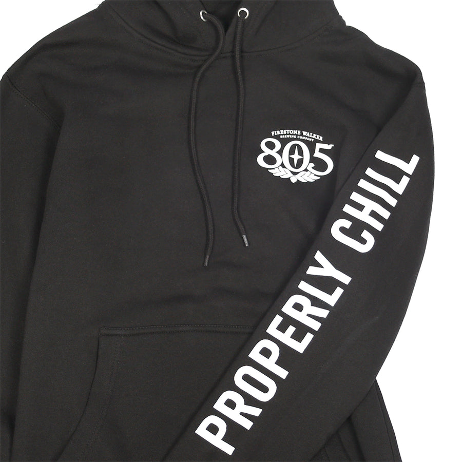 805 Premier Properly Chill Hooded Pullover, Black - -