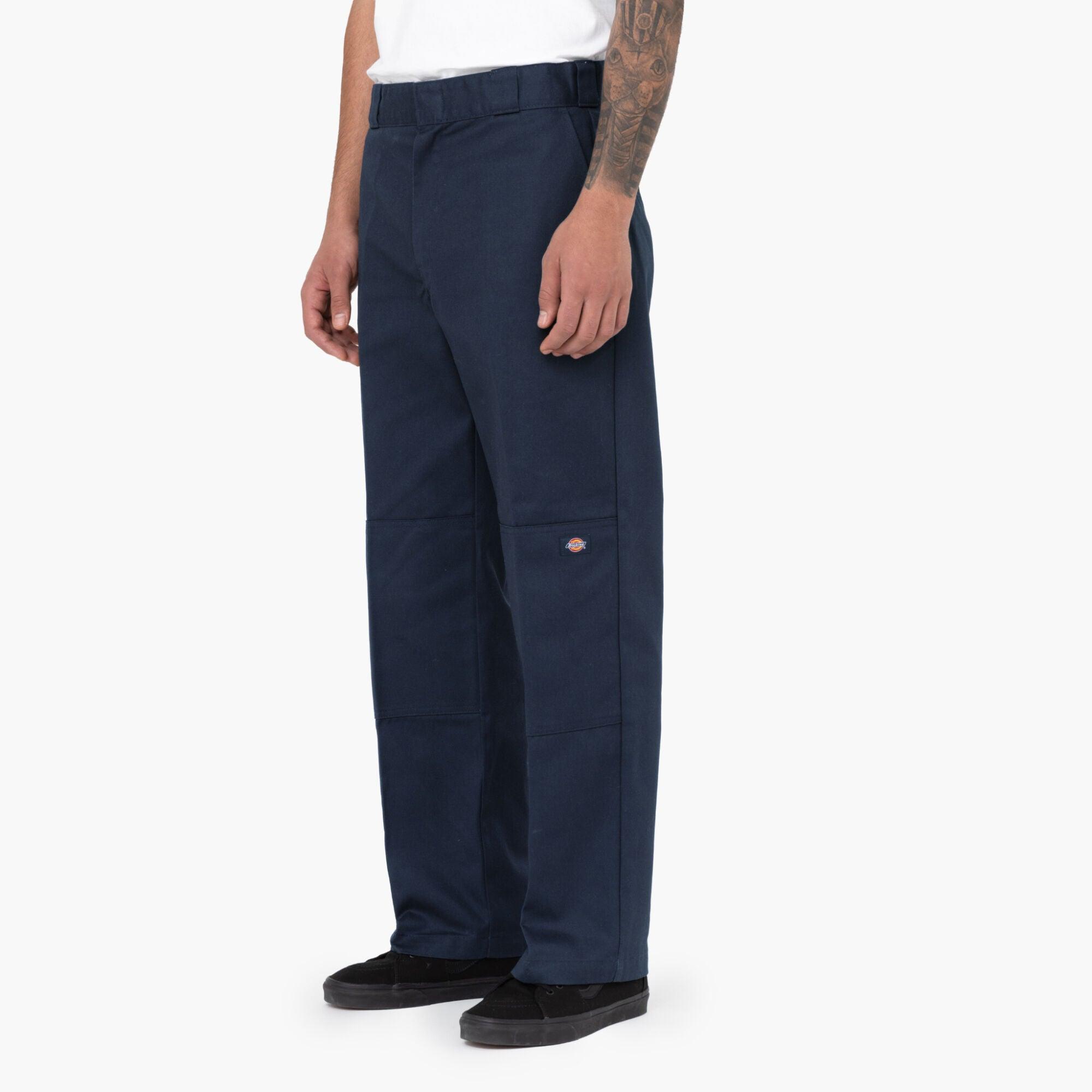 Loose Fit Double Knee Work Pants, Dark Navy