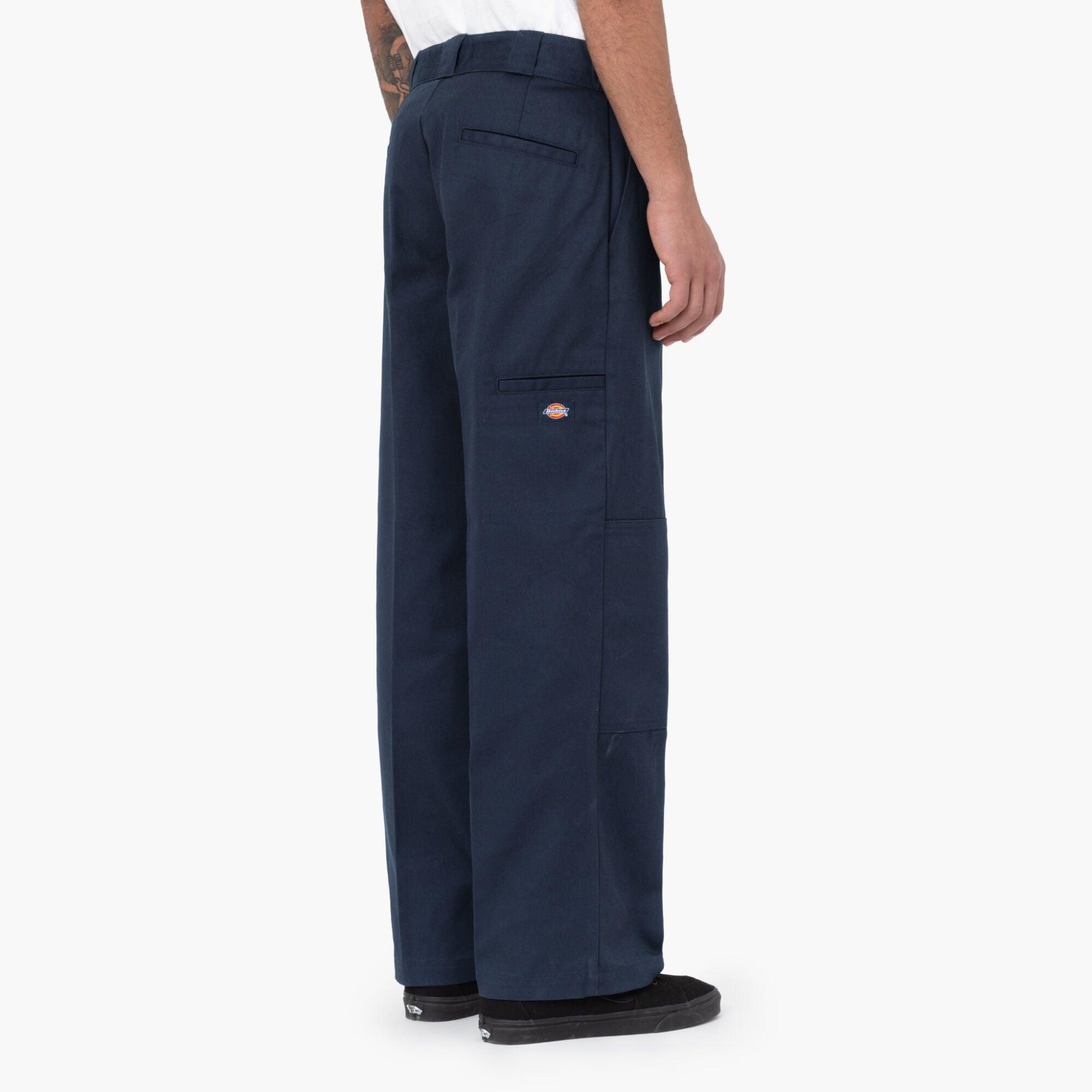Loose Fit Double Knee Work Pants, Dark Navy