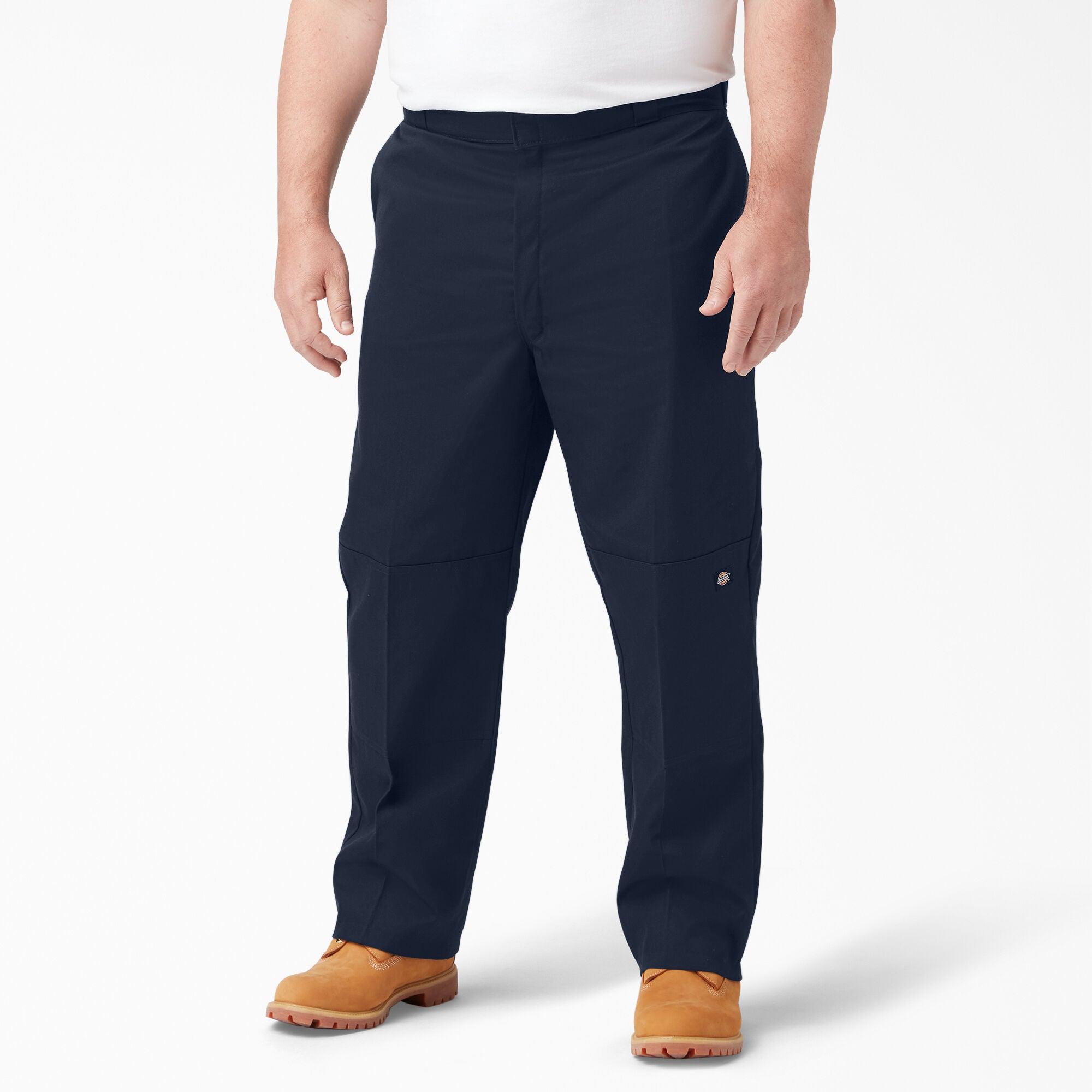 Loose Fit Double Knee Work Pants, Dark Navy