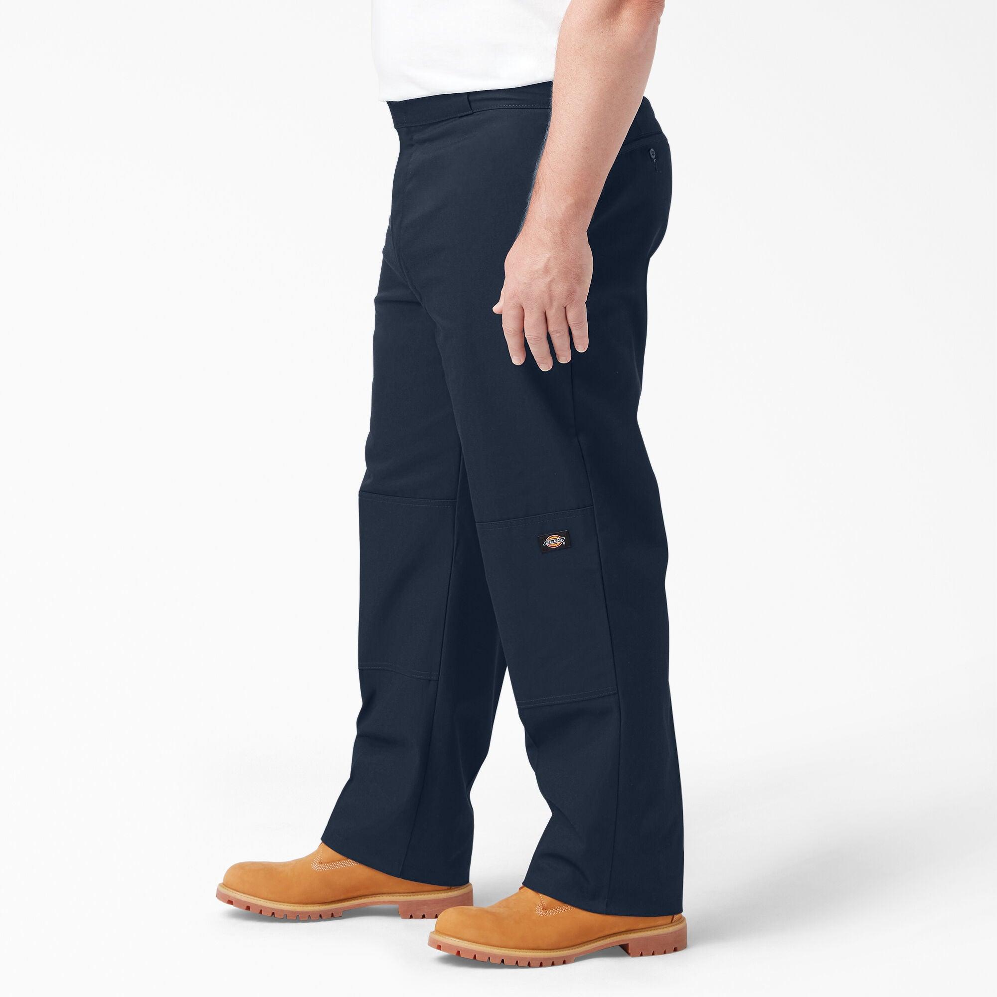 Loose Fit Double Knee Work Pants, Dark Navy