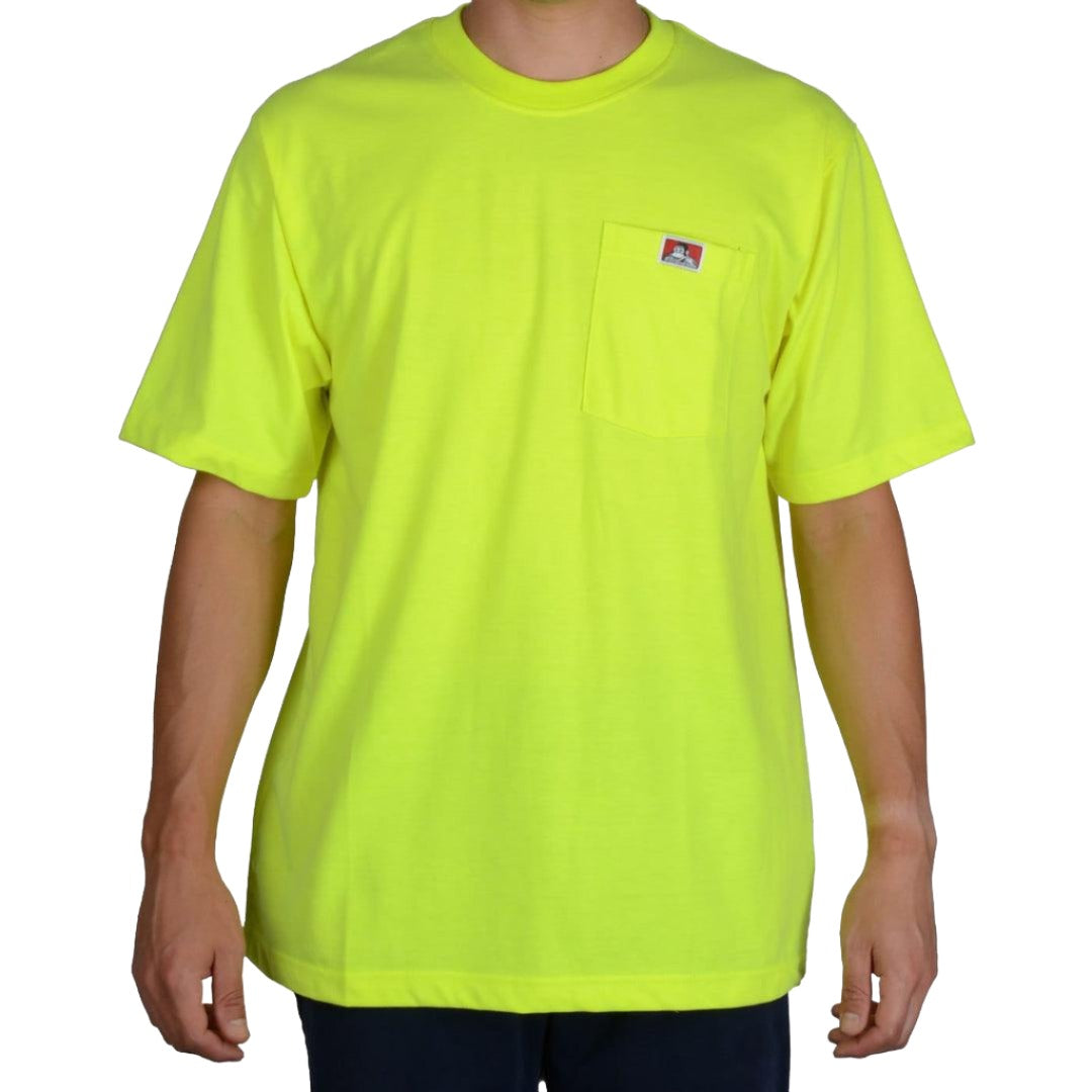 Heavy Duty Short Sleeve Pocket T-Shirt: Safety Green - Purpose-Built / Home of the Trades