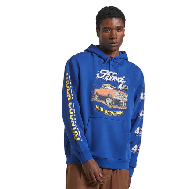 Ford Mud Marathon Relaxed Fleece Hoodie - Ford Blue