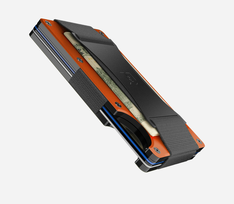 Basecamp Orange | Aluminum Minimalist Wallet - Cash Strap - Purpose-Built / Home of the Trades