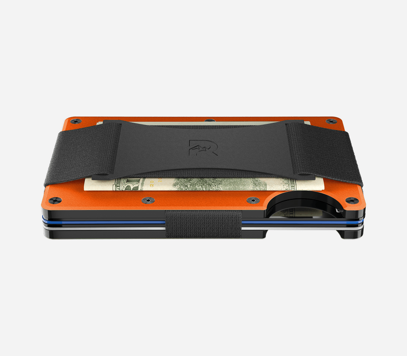 Basecamp Orange | Aluminum Minimalist Wallet - Cash Strap - Purpose-Built / Home of the Trades